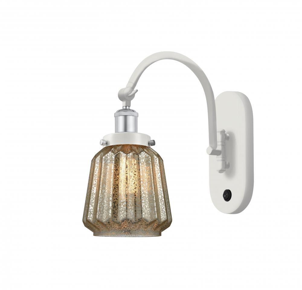 Chatham - 1 Light - 7 inch - White Polished Chrome - Sconce