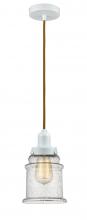 Innovations Lighting 100W-10CR-0H-W-G184 - Whitney - 1 Light - 8 inch - White - Cord hung - Mini Pendant