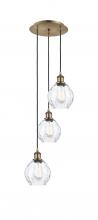  113B-3P-AB-G362 - Waverly - 3 Light - 13 inch - Antique Brass - Cord Hung - Multi Pendant