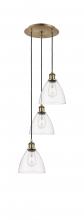 Innovations Lighting 113B-3P-AB-GBD-752 - Bristol - 3 Light - 14 inch - Antique Brass - Cord Hung - Multi Pendant