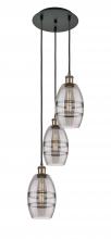 Innovations Lighting 113B-3P-BAB-G557-6SM - Vaz - 3 Light - 12 inch - Black Antique Brass - Cord Hung - Multi Pendant