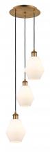  113B-3P-BB-G651-6 - Cindyrella - 3 Light - 13 inch - Brushed Brass - Cord Hung - Multi Pendant