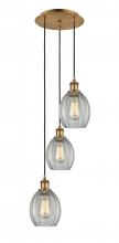 Innovations Lighting 113B-3P-BB-G82 - Eaton - 3 Light - 12 inch - Brushed Brass - Cord Hung - Multi Pendant