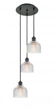 Innovations Lighting 113B-3P-BK-G412 - Dayton - 3 Light - 12 inch - Matte Black - Cord Hung - Multi Pendant