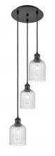  113B-3P-BK-G559-5SDY - Bridal Veil - 3 Light - 12 inch - Matte Black - Cord Hung - Multi Pendant