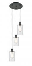 Innovations Lighting 113B-3P-BK-G802 - Clymer - 3 Light - 10 inch - Matte Black - Cord Hung - Multi Pendant