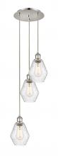  113B-3P-PN-G654-6 - Cindyrella - 3 Light - 13 inch - Polished Nickel - Cord Hung - Multi Pendant