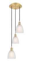  113B-3P-SG-G381 - Castile - 3 Light - 13 inch - Satin Gold - Cord Hung - Multi Pendant