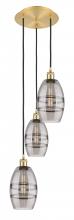 Innovations Lighting 113B-3P-SG-G557-6SM - Vaz - 3 Light - 12 inch - Satin Gold - Cord hung - Multi Pendant