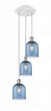 Innovations Lighting 113B-3P-WPC-G558-6BL - Bella - 3 Light - 12 inch - White Polished Chrome - Cord Hung - Multi Pendant