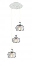 Innovations Lighting 113B-3P-WPC-G92 - Fenton - 3 Light - 13 inch - White Polished Chrome - Cord Hung - Multi Pendant