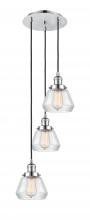  113F-3P-PC-G172 - Fulton - 3 Light - 14 inch - Polished Chrome - Cord hung - Multi Pendant