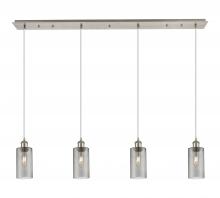  124B-4P-SN-G434-7SM - Crown Point - 4 Light - 49 inch - Brushed Satin Nickel - Linear Pendant