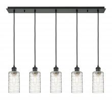 Innovations Lighting 125B-5P-BK-G434-7DE - Crown Point - 5 Light - 37 inch - Matte Black - Linear Pendant