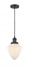 Innovations Lighting 201C-BK-G661-7 - Bullet - 1 Light - 7 inch - Matte Black - Cord hung - Mini Pendant