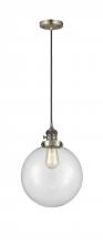 Innovations Lighting 201CSW-AB-G202-10 - Beacon - 1 Light - 10 inch - Antique Brass - Cord hung - Mini Pendant