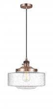 Innovations Lighting 201CSW-AC-G694-12 - Bridgeton - 1 Light - 16 inch - Antique Copper - Cord hung - Mini Pendant