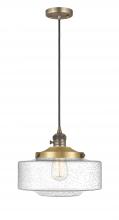 Innovations Lighting 201CSW-BB-G694-12 - Bridgeton - 1 Light - 16 inch - Brushed Brass - Cord hung - Mini Pendant