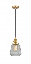 Innovations Lighting 201CSW-SG-G142 - Chatham - 1 Light - 7 inch - Satin Gold - Cord hung - Mini Pendant