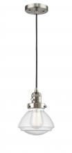 Innovations Lighting 201CSW-SN-G324 - Olean - 1 Light - 7 inch - Brushed Satin Nickel - Cord hung - Mini Pendant