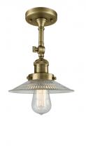 Innovations Lighting 201F-AB-G2-LED - Halophane - 1 Light - 9 inch - Antique Brass - Semi-Flush Mount