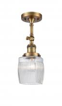 Innovations Lighting 201F-BB-G302 - Colton - 1 Light - 6 inch - Brushed Brass - Semi-Flush Mount