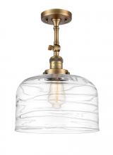 Innovations Lighting 201F-BB-G713-L - Bell - 1 Light - 12 inch - Brushed Brass - Semi-Flush Mount