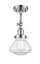 Innovations Lighting 201F-PC-G322 - Olean - 1 Light - 7 inch - Polished Chrome - Semi-Flush Mount