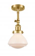  201F-SG-G321 - Olean - 1 Light - 7 inch - Satin Gold - Semi-Flush Mount