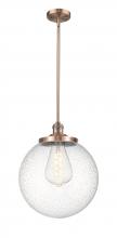 Innovations Lighting 201S-AC-G204-14 - Beacon - 1 Light - 14 inch - Antique Copper - Stem Hung - Pendant