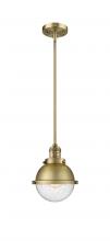 Innovations Lighting 201S-BB-HFS-64-BB - Hampden - 1 Light - 7 inch - Brushed Brass - Stem Hung - Mini Pendant