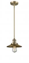 Innovations Lighting 201S-BB-M4 - Railroad - 1 Light - 8 inch - Brushed Brass - Stem Hung - Mini Pendant