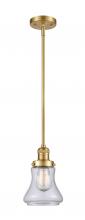  201S-SG-G192 - Bellmont - 1 Light - 7 inch - Satin Gold - Stem Hung - Mini Pendant