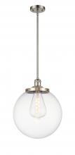 Innovations Lighting 201S-SN-G202-14 - Beacon - 1 Light - 14 inch - Brushed Satin Nickel - Stem Hung - Pendant