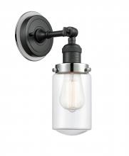  203BK-BPPC-HRPC-G312 - Dover - 1 Light - 5 inch - Matte Black - Sconce