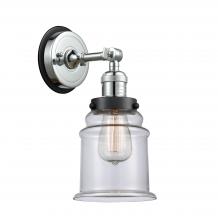 Innovations Lighting 203PC-BPBK-HRBK-G182 - Canton - 1 Light - 7 inch - Polished Chrome - Sconce