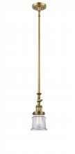  206-BB-G182S - Canton - 1 Light - 5 inch - Brushed Brass - Stem Hung - Mini Pendant