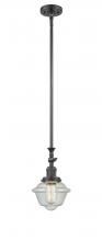  206-OB-G534 - Oxford - 1 Light - 7 inch - Oil Rubbed Bronze - Stem Hung - Mini Pendant