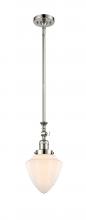  206-PN-G661-7 - Bullet - 1 Light - 7 inch - Polished Nickel - Stem Hung - Mini Pendant