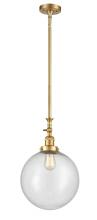 Innovations Lighting 206-SG-G204-12 - Beacon - 1 Light - 12 inch - Satin Gold - Stem Hung - Mini Pendant