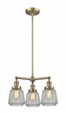 Innovations Lighting 207-AB-G142-LED - Chatham - 3 Light - 24 inch - Antique Brass - Stem Hung - Chandelier