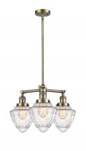 Innovations Lighting 207-AB-G664-7-LED - Bullet - 3 Light - 20 inch - Antique Brass - Stem Hung - Chandelier