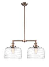 Innovations Lighting 209-AC-G713-L - Bell - 2 Light - 21 inch - Antique Copper - Stem Hung - Island Light