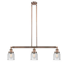 Innovations Lighting 213-AC-G54 - Bell - 3 Light - 38 inch - Antique Copper - Stem Hung - Adjustable Island Light