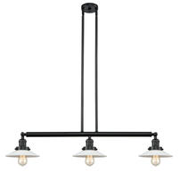 Innovations Lighting 213-BK-G1 - Halophane - 3 Light - 41 inch - Matte Black - Stem Hung - Island Light