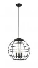 Innovations Lighting 221-3S-BK-CE-16-BK - Lake Placid - 3 Light - 16 inch - Matte Black - Pendant