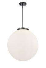 Innovations Lighting 221-3S-BK-G201-18-LED - Beacon - 3 Light - 18 inch - Matte Black - Cord hung - Pendant