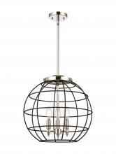 Innovations Lighting 221-3S-PN-CE-16-BK - Lake Placid - 3 Light - 16 inch - Polished Nickel - Pendant