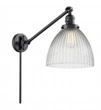 Innovations Lighting 237-BK-G222 - Seneca Falls - 1 Light - 10 inch - Matte Black - Swing Arm