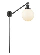 Innovations Lighting 237-OB-G201-8 - Beacon - 1 Light - 8 inch - Oil Rubbed Bronze - Swing Arm